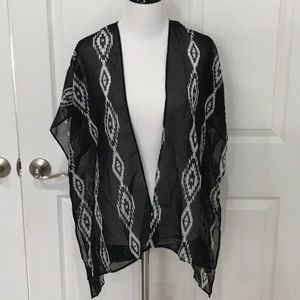 Sheer Geometric Kimono